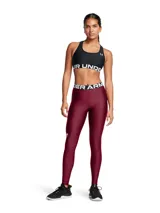 Calza deportiva Under Armour HeatGear color azul brillante, con cintura alta elástica con logo de la marca.