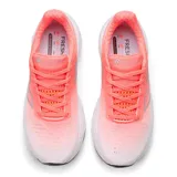 Championes de running New Balance Fresh Foam X 1080 V14 para mujer, color coral con detalles en blanco y plateado.
