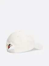 Gorra de béisbol blanca de algodón con logo de Tommy Jeans bordado en el frente.