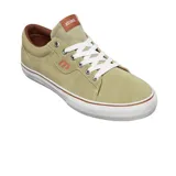 Championes Etnies Kayson negros de lona con logo blanco en el lateral, cordones blancos y suela blanca con línea negra.