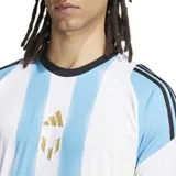 Camiseta de fútbol Adidas de entrenamiento de Lionel Messi, con los colores de la selección Argentina.