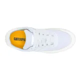 Zapatillas urbanas Caterpillar Pause Retro Canvas color celeste con detalles en blanco.