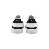 Championes Puma Serve Pro de cuero blanco con detalles en gamuza negra en el talón y logo dorado en el lateral.