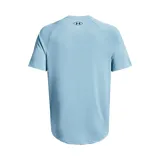 Remera deportiva Under Armour Tech 2.0 de hombre, color gris jaspeado con logo negro en el pecho.