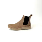Bota Chelsea de cuero color marrón, con diseño clásico y suela resistente para mayor comodidad.