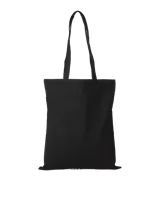 Bolso tote negro de algodón con doble asa y logo Jack & Jones estampado en blanco en la parte inferior.