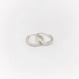 Aros tipo argolla de plata 925, de 12mm de diámetro y 1.2mm de ancho.