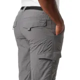 Pantalón de excursión color azul marino, fabricado en microfibra de poliéster, con múltiples bolsillos.