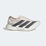 Championes Adidas Adizero Adios Pro 4, diseñados para corredores veloces. Cuentan con varillas de carbono ENERGYRODS 2.0, mediasuela con perfil curvado, tecnología de espuma de doble capa ultraligera LIGHTSTRIKE PRO y suela con compuesto de caucho Continental™ y tecnología LIGHTTRAXION.