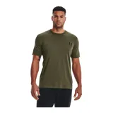 Remera celeste de Under Armour, corte clásico, mangas cortas y logo estampado en el pecho.