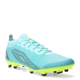 Championes de fútbol Umbro Velocita II HG, color verde agua con detalles en verde lima y negro.