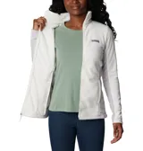Campera polar Columbia Basin Trail III Full Zip para mujer, color azul marino. Con cierre frontal completo y bolsillos laterales con cierre.
