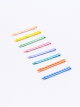 Pack de 16 horquillas de pelo de colores pastel.