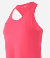 Musculosa deportiva roja de microfibra con perforaciones y espalda estilo nadador.