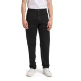 Pantalón de jean celeste de corte recto, con cinco bolsillos, confeccionado en algodón y poliéster con spandex.
