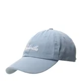 Gorra de béisbol color beige con la palabra "Nashville" bordada en blanco en el frente.
