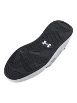 Championes urbanos Under Armour UA Official, color blanco con detalles en negro, capellada de cuero sintético y suela de goma.