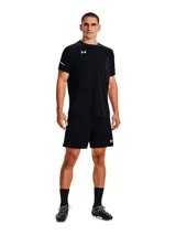 Short deportivo Under Armour Golazo 3.0 negro con logo blanco en la pierna derecha.