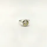 Anillo de plata 925 con aplique de oro 18k con diseño de mapamundi.