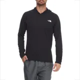 Buzo con capucha de tejido de doble punto, color negro, incluye tecnología FlashDry™ y protección UPF 40+.
