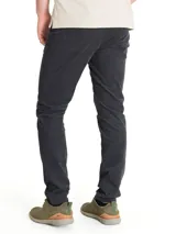 Pantalón de cotelé color beige, de corte recto y tiro medio.