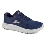 Zapatillas deportivas de malla técnica color azul marino, con plantilla Skechers Air-Cooled Goga Mat™ y media suela ULTRA GO®.