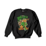 Buzo negro de algodón con estampado de Blanka del videojuego Street Fighter.