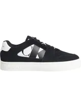 Zapatillas urbanas Calvin Klein Jeans, color negro con detalles en blanco. Confeccionadas en cuero y textil, con logo CK estampado en el lateral.