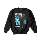 Buzo negro de algodón con estampado de Michael Scott, personaje de la serie The Office, con frases icónicas y el logo de Dunder Mifflin.