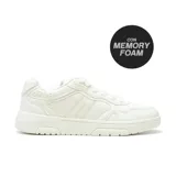 Championes Hi-Tec Gala color blanco y beige con detalles en rosa metalizado en el talón.