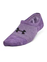 Pack de tres pares de medias Under Armour Breathe Lite Ultra, color negro con logo plateado.