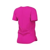 Remera deportiva Nike Dri-FIT color fucsia con logo Swoosh estampado en el pecho.