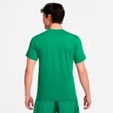 Remera verde de algodón para hombre, corte clásico, cuello redondo y logo Nike bordado en blanco en el pecho.