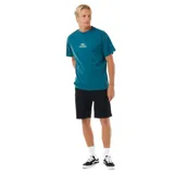Remera verde con logo de Rip Curl estampado en el pecho.