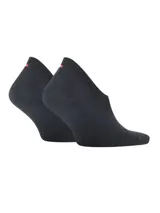 Pack de dos pares de medias tobilleras invisibles Tommy Hilfiger para hombre, confeccionadas en algodón, poliamida y elastano. Incluyen detalles distintivos de la marca y logo bordado en el talón.