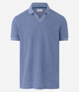 Polo de hombre color gris claro, corte confort, cuello polo, manga corta y tejido texturizado.