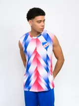 Musculosa de entrenamiento estampada con los colores del Club Nacional de Football.