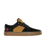 Championes Etnies Barge LS X Indy, color negro con detalles en marrón y rojo.