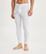 Calza larga térmica negra de algodón, ideal para usar como pijama o como ropa interior en climas fríos.