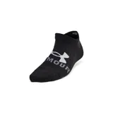 Medias deportivas Under Armour unisex, de corte bajo, color negro con logo en gris.