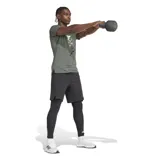 Calza larga de compresión Adidas Techfit negra con cintura elástica con logo y tecnología Aeroready.