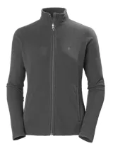 Campera de micropolar doble pesado, con cierre frontal y cuello polera, de corte moderno.