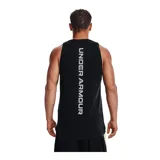 Musculosa deportiva Under Armour Zone color celeste con logo blanco en el pecho.