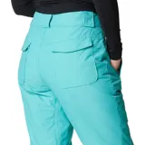 Pantalón de esquí celeste con refuerzos grises en los tobillos. Cuenta con tecnología Omni-Tech impermeable y Omni-Heat reflectante.