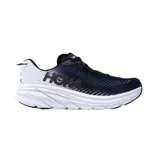 Championes Hoka Bondi 8 de running, color negro con detalles en blanco.