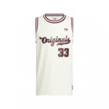 Musculosa de básquet Adidas Originals color crema con cuello y sisas en bordó. Estampado frontal con la leyenda "Originals" y el número 33 en bordó.