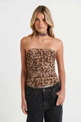 Top carol leopard
