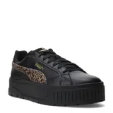 Championes urbanos Puma Karmen II Animal Flair, color negro con detalles animal print en el logo y el talón, y plataforma.