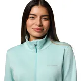 Campera polar Columbia con cierre frontal, bolsillos laterales con cierre y orificios para pulgares.