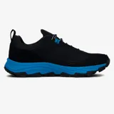 Zapatillas de senderismo impermeables Columbia Hatana Max Outdry, color negro con detalles en azul.